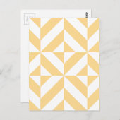メロ淡い色の幾何デコキューブパターン ポストカード (正面/裏面)