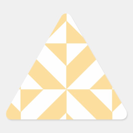 メロ淡い色の幾何デコキューブパターン 三角形シール (正面)