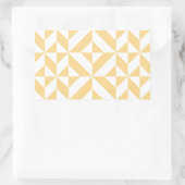 メロ淡い色の幾何デコキューブパターン 長方形シール (バッグ)