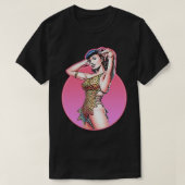 メンおもしろいイラストレーションアポップ・アートのートBettie Gta Leopard Tシャツ (デザイン正面)