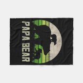 メンおもしろいズじいちゃん孫のパパベア2 フリースブランケット (正面(横))