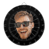 メンおもしろいズパーソナライズされた顔写真 ダーツボード (正面)