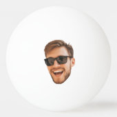 メンおもしろいズパーソナライズされた顔写真 卓球ボール (裏面)