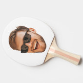 メンおもしろいズパーソナライズされた顔写真 卓球ラケット (横)