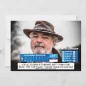 メンおもしろいズ🏌️ ‍ ♂ゴルフニュース40日50日60誕生日 招待状 (正面)