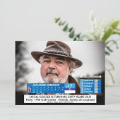 メンおもしろいズ🏌️ ‍ ♂ゴルフニュース40日50日60誕生日 招待状 (スタンド正面)