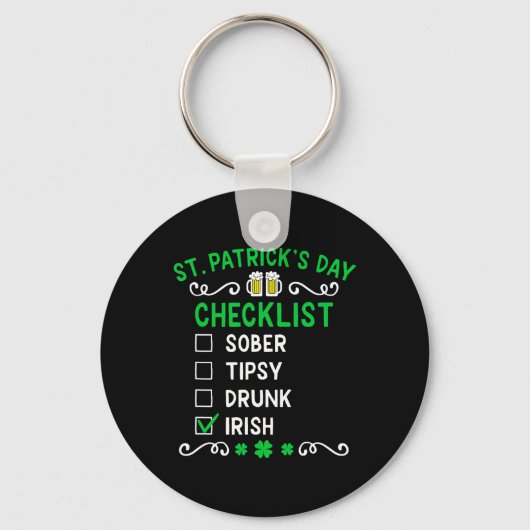 メンおもしろいズSt patricks day飲 キーホルダー (正面)