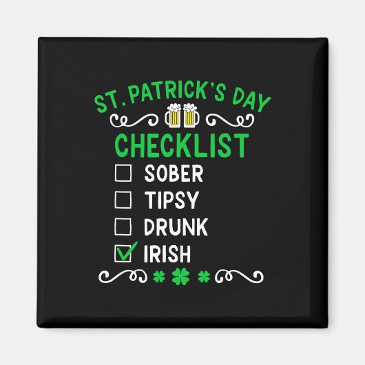 メンおもしろいズSt patricks day飲 マグネット (正面)