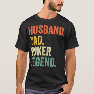 メンおもしろいトランプのポーカープレーヤー夫パパトランプのポーカー凡例V Tシャツ