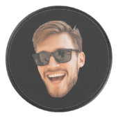 メンおもしろいパーソナライズされた顔フォトホッケーパック アイスホッケーパック (正面)