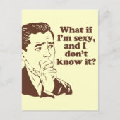 メンおもしろいレトロスタイルユーモア ポストカード (正面)