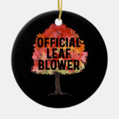 メンおもしろい造園メンヤードワークリーフ吹ズ セラミックオーナメント (正面)