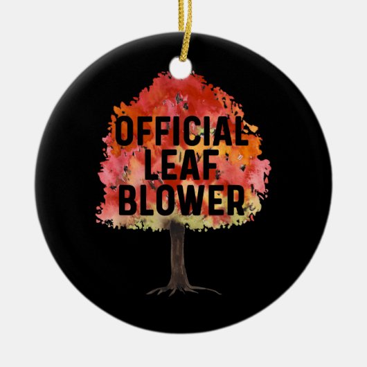 メンおもしろい造園メンヤードワークリーフ吹ズ セラミックオーナメント (正面)