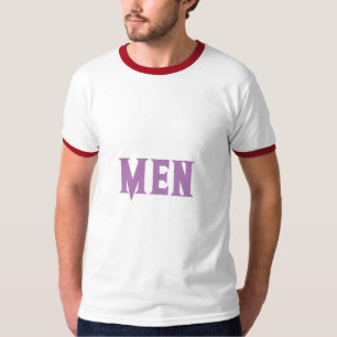 メンカスタム文字ラベンダーカラーメンズベーシック Tシャツ