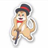 メンカットはペンテンショナとしての歩くスティック シール (正面)