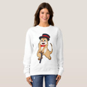 メンカットはペンテンショナとしての歩くスティック スウェットシャツ (正面フル)