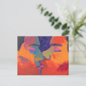 メンキスをするカラフル ポストカード (スタンド正面)