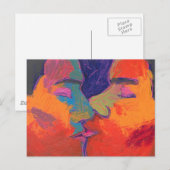 メンキスをするカラフル ポストカード (正面/裏面)