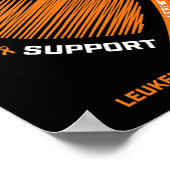 メンキッズファイターギフトI衣服オレンジ白血病アウェア ポスター (角)