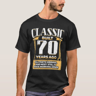 メンクラシックズ70歳70年前に建てられた Tシャツ