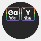 メンゲイ定期おもしろい表LGBTQゲイプライド ラウンドシール (正面)