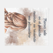 メンサジェスモチカシオナレスエンエスパニョル フリースブランケット (正面(横))