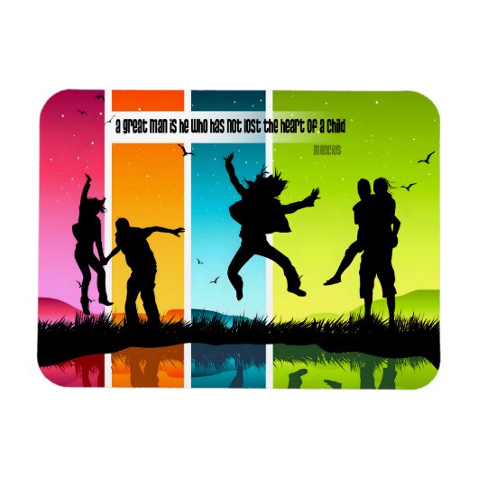 メンシ感動的ウス引用文「男素晴らし」フレキシブル マグネット (横)