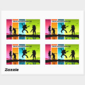 メンシ感動的ウス引用文「男素晴らし」 長方形シール (シート)