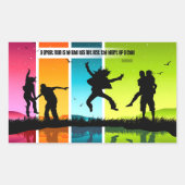 メンシ感動的ウス引用文「男素晴らし」 長方形シール (正面)