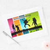 メンシ感動的ウス引用文「男素晴らし」 長方形シール (封筒)