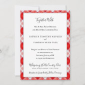 メンジースレッドクランタータンチェックスコティッシュプレイド 招待状 (正面)