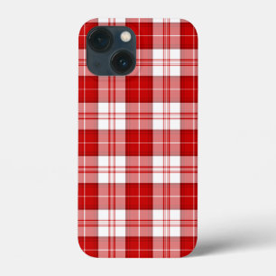 メンジーズタータンチェックレッドホワイトプレイド iPhone 13 MINIケース