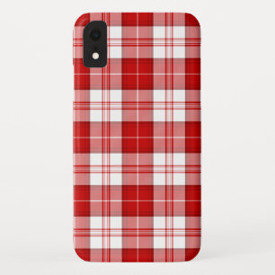 メンジーズタータンチェックレッドホワイトプレイド iPhone XRケース