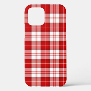 メンジーズタータンチェックレッドホワイトプレイド iPhone 12ケース