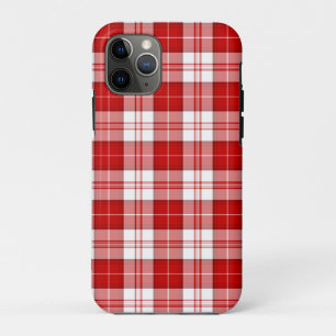 メンジーズタータンチェックレッドホワイトプレイド iPhone 11 PROケース