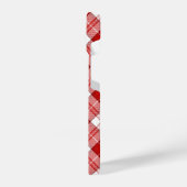 メンジーズタータンチェックレッドホワイトプレイド iPhoneケース (左側面)