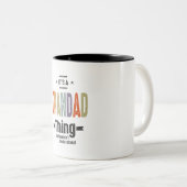 メンスおじいちゃんってことおもしろいパパおじいちゃん ツートーンマグカップ (正面右)