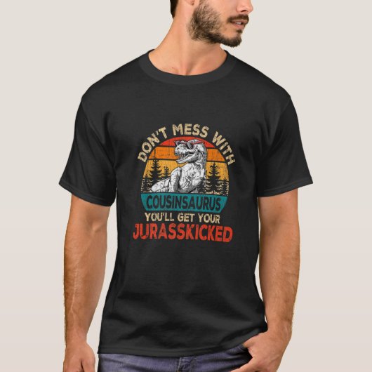 メンスおもしろいいとこのレックスサウラス父の日のクリスマス Tシャツ (正面)