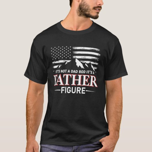 メンスおもしろいアメリカ国旗パパの体じゃない Tシャツ (正面)