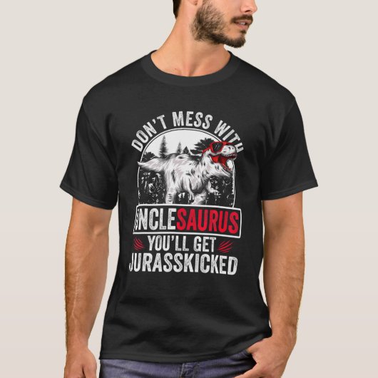 メンスおもしろいアンクル恐竜の恋人パパ父の日 Tシャツ (正面)