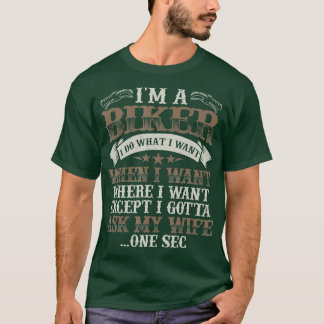 メンスおもしろいバイク恋人の夫メンズモトビック Tシャツ
