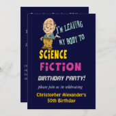 メンスおもしろいバースデーパーティ招待状 招待状 (正面/裏面)