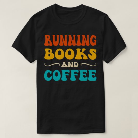 メンスおもしろいランニングの本とコーヒーランナー読ズ Tシャツ (デザイン正面)