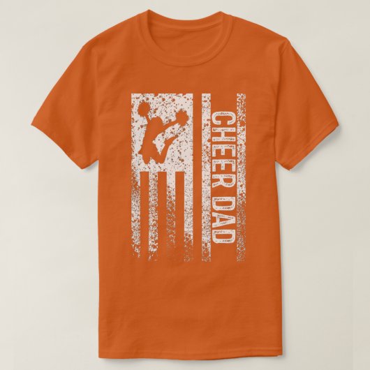 メンスおもしろい応援パパヴィンテージアメリカ国旗の父 Tシャツ (デザイン正面)