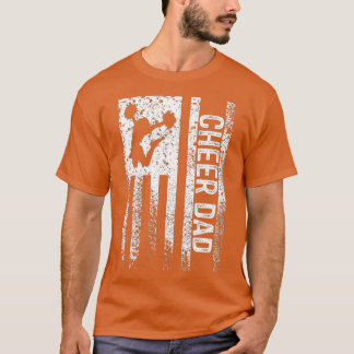 メンスおもしろい応援パパヴィンテージアメリカ国旗の父 Tシャツ