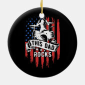 メンスこのパパロックドラムアメリカのドラム セラミックオーナメント (裏面)