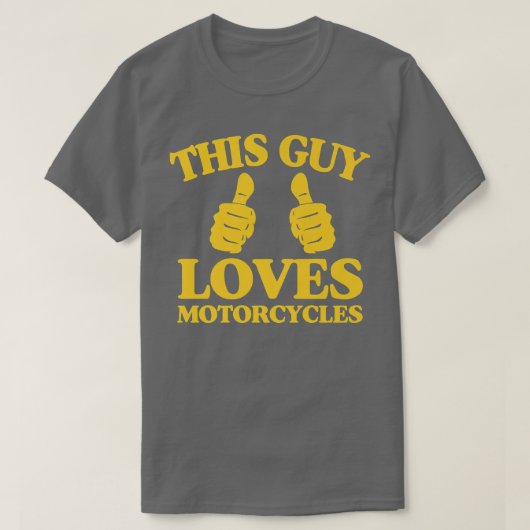 メンスこの男は二指Cのバイクおもしろいが大好き Tシャツ (デザイン正面)