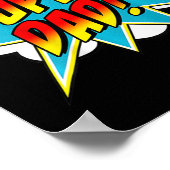 メンスすごいパパ漫画ブックスーパーヒーロー父の日 ポスター (角)