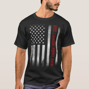 メンスの父最高の家の日フレーキン・ポピー米国国旗 Tシャツ