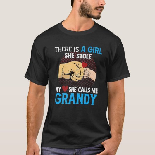 メンスの祖父の日から妻と娘の彼女 Tシャツ (正面)